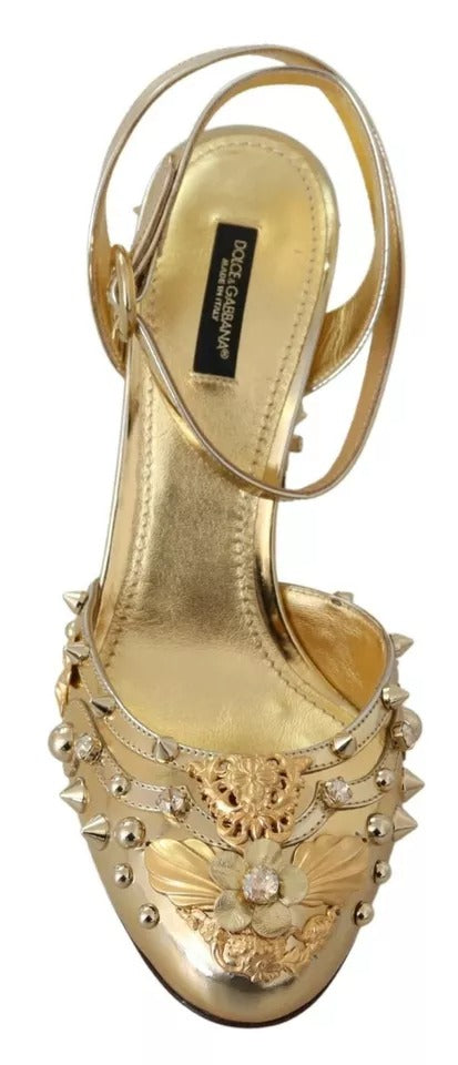 Vally Slingback-Sandalen mit goldenen Nieten