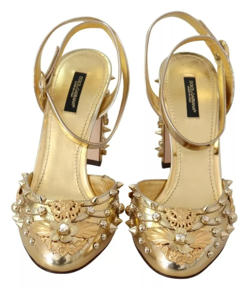 Vally Slingback-Sandalen mit goldenen Nieten