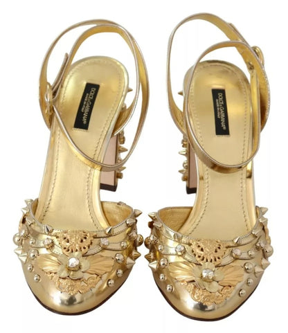 Vally Slingback-Sandalen mit goldenen Nieten