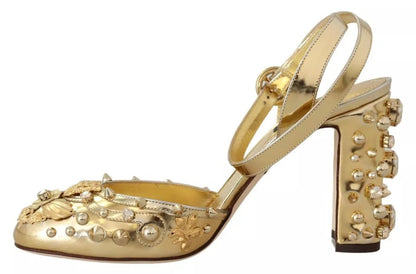 Vally Slingback-Sandalen mit goldenen Nieten