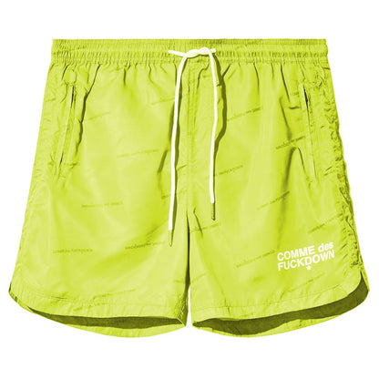 Yellow Polyester Men's Swimwear Short