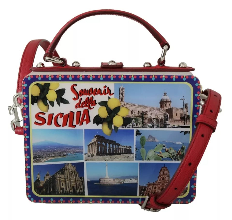 Quadratische Handtasche „Sicilia“ aus Plexiglas in Weiß