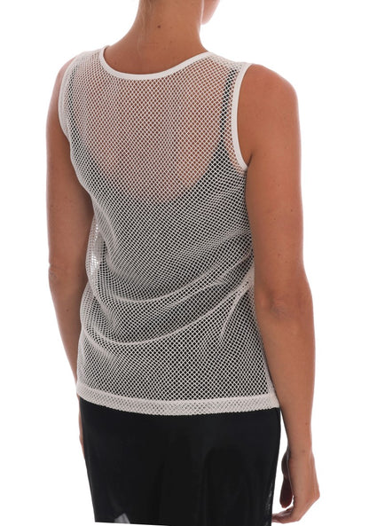 Ärmelloses Tank Top aus transparentem Netz