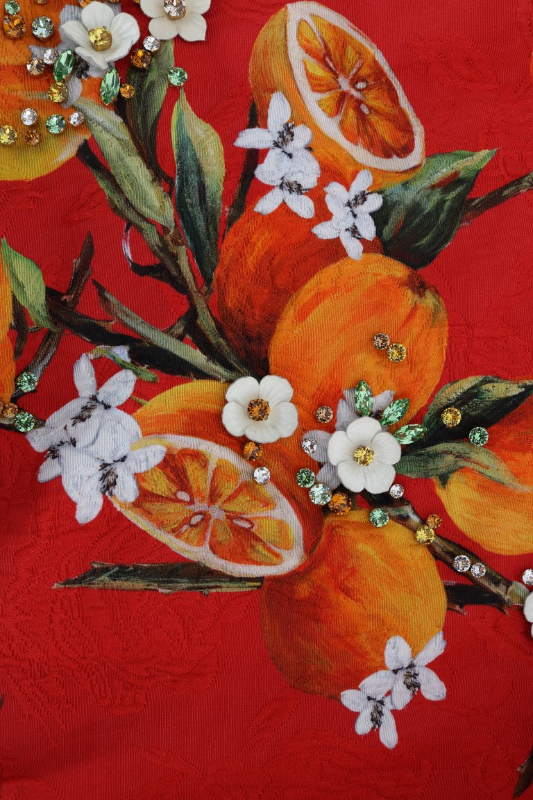 Verzierte Crêpe-Bluse mit Blüten-Print