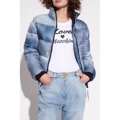 Light Blue Polyester Women Jacket