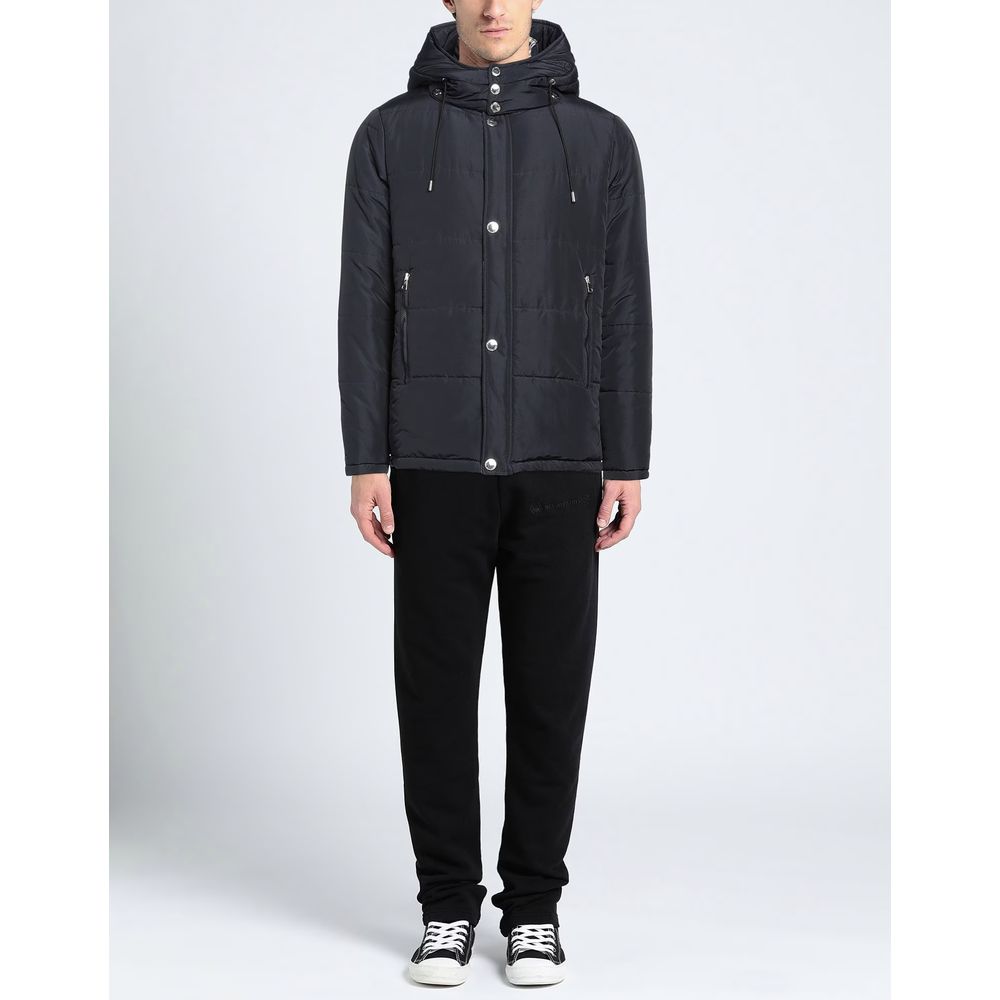 Elegante blaue Aquascutum-Jacke mit abnehmbarer Kapuze