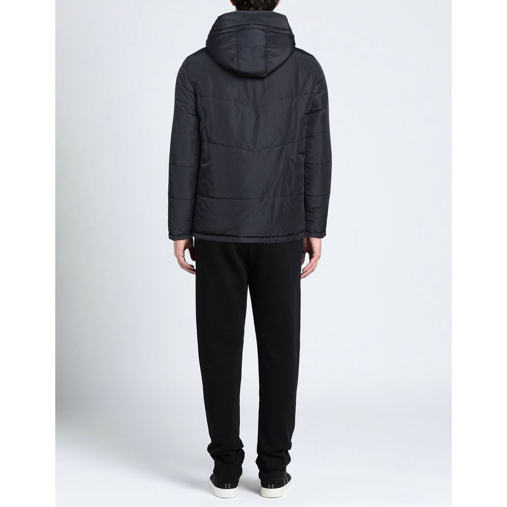 Elegante blaue Aquascutum-Jacke mit abnehmbarer Kapuze