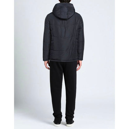 Elegante blaue Aquascutum-Jacke mit abnehmbarer Kapuze
