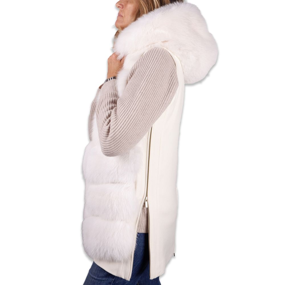 White Wool Women Coat