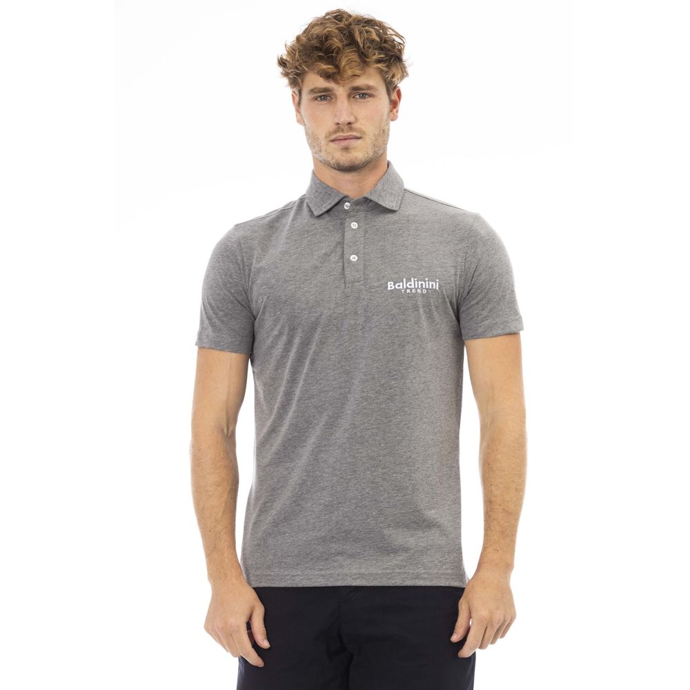 Graues Poloshirt aus Baumwolle für Herren