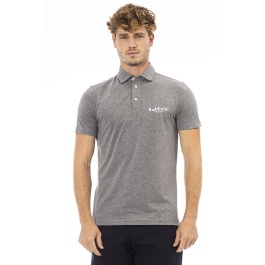 Graues Poloshirt aus Baumwolle für Herren