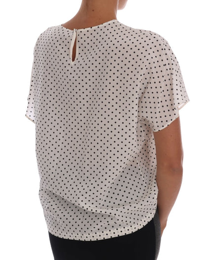 Schicke Seidenbluse mit Punkten