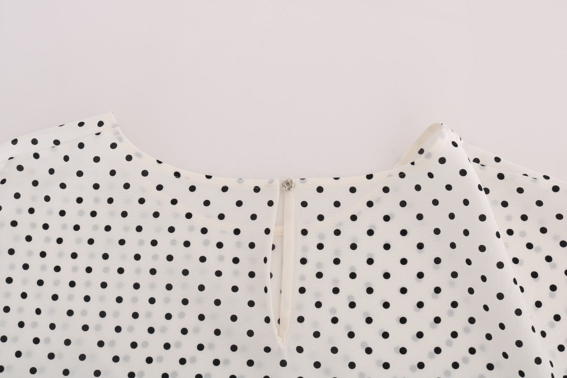 Schicke Seidenbluse mit Punkten