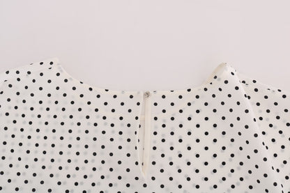 Schicke Seidenbluse mit Punkten