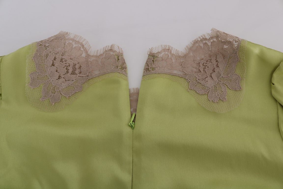 Elegante Seidenbluse mit floraler Spitze