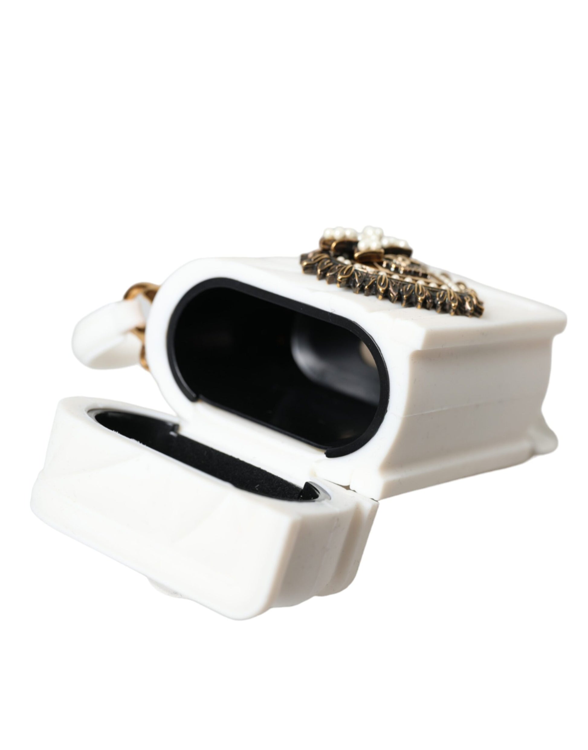 Weiße Silikon Devotion Herz Abdeckung Handtasche Airpod Fall