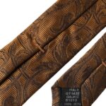 Verstellbare Krawatte aus 100 % Seide mit Blumenmuster in Braun