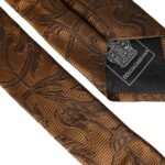 Verstellbare Krawatte aus 100 % Seide mit Blumenmuster in Braun