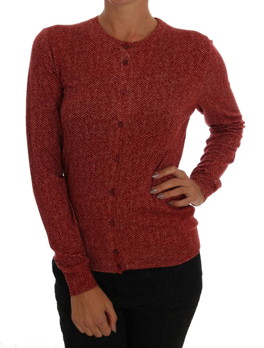 Roter Woll-Cardigan