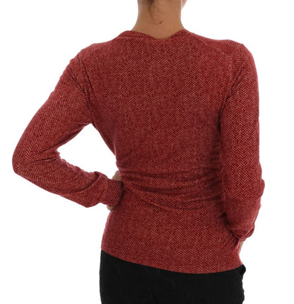 Roter Woll-Cardigan