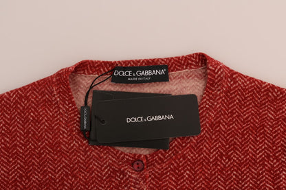 Roter Woll-Cardigan