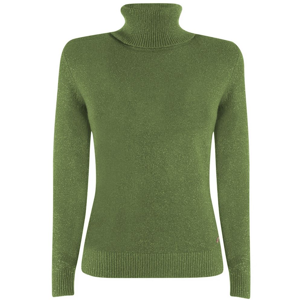 Grüner Viskosepullover