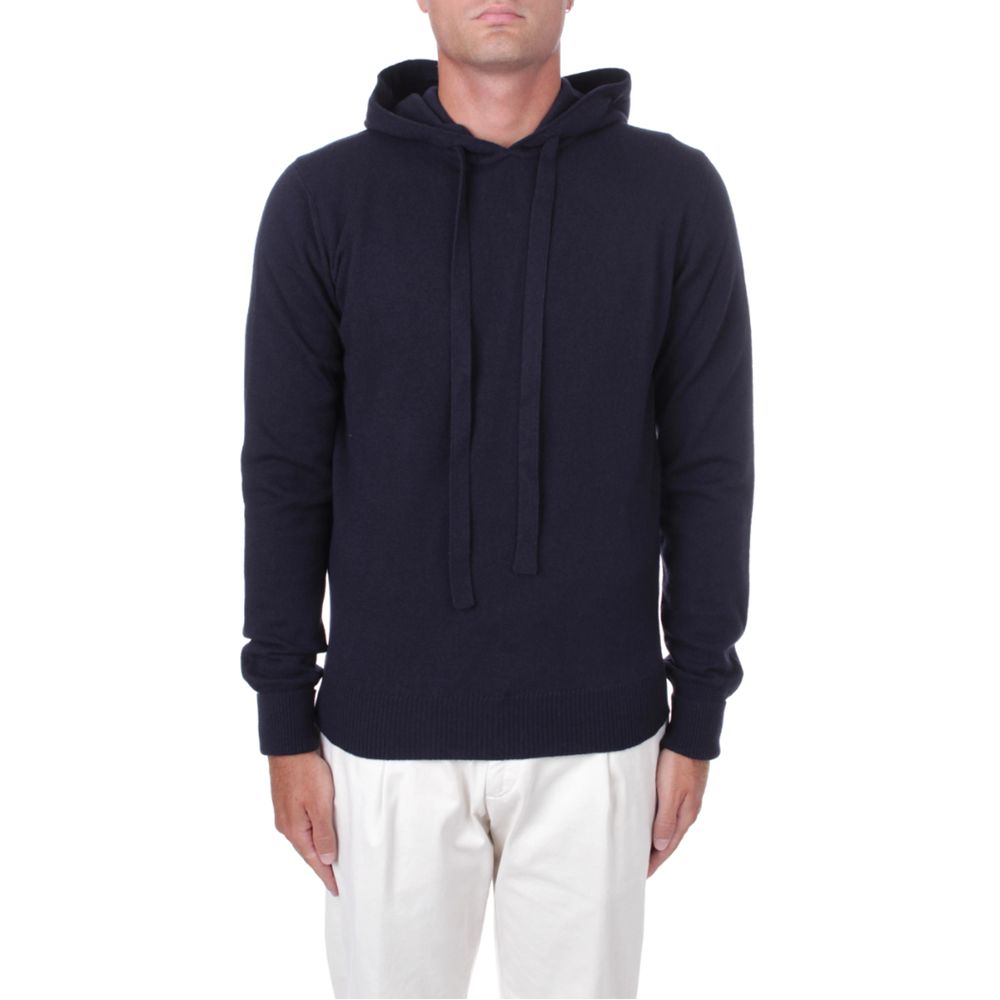 Blue Wool Men's Hoodie