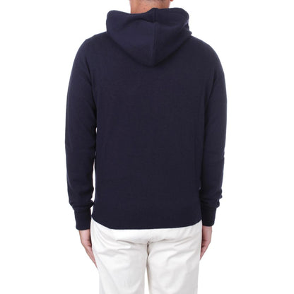 Blue Wool Men's Hoodie