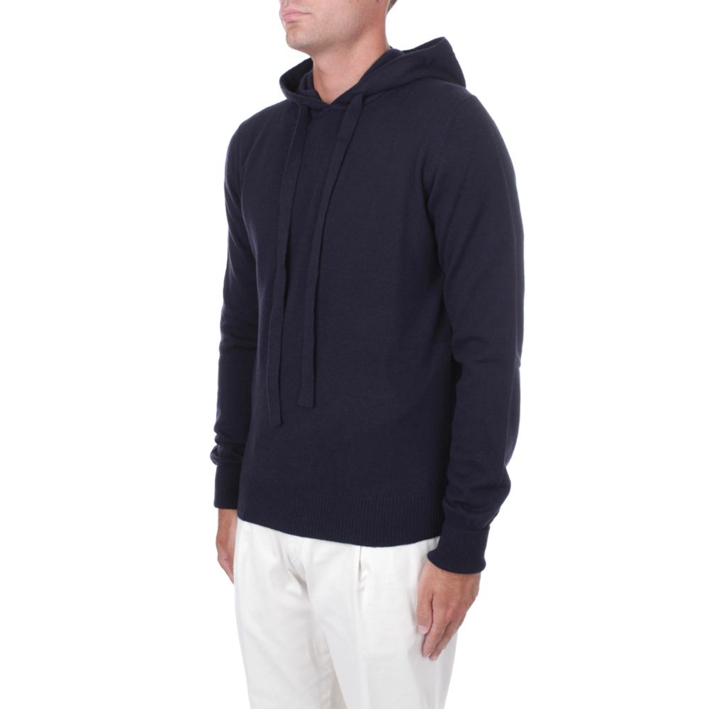 Blue Wool Men's Hoodie
