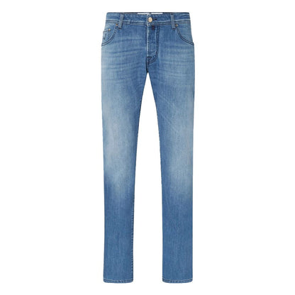 Light Blue Cotton Men Jeans