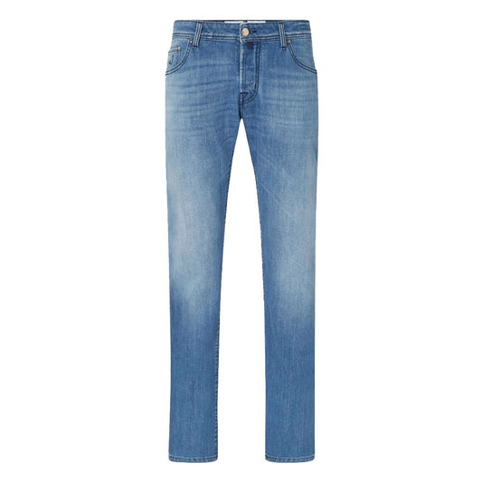 Light Blue Cotton Men Jeans