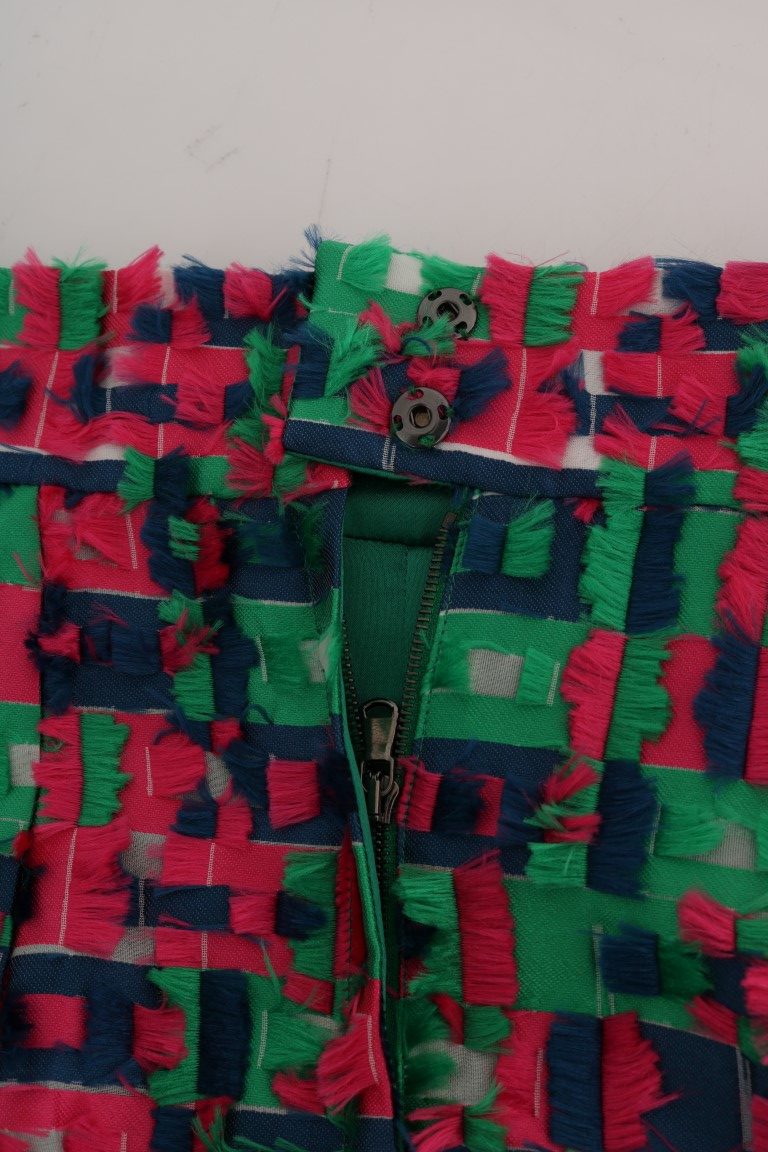 Eleganter Jacquard-Bleistiftrock mit hoher Taille