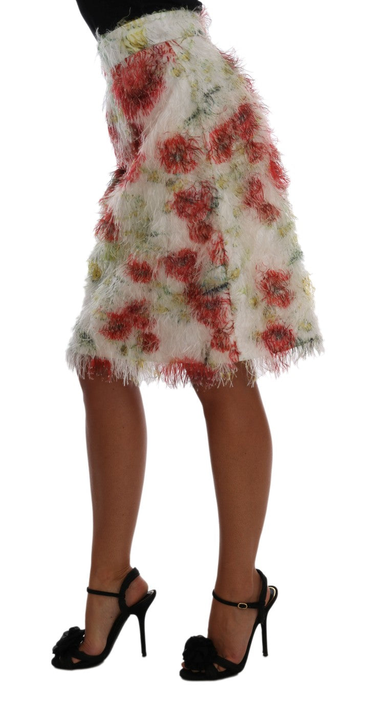 Eleganter Bleistiftrock mit Blumenmuster und hoher Taille
