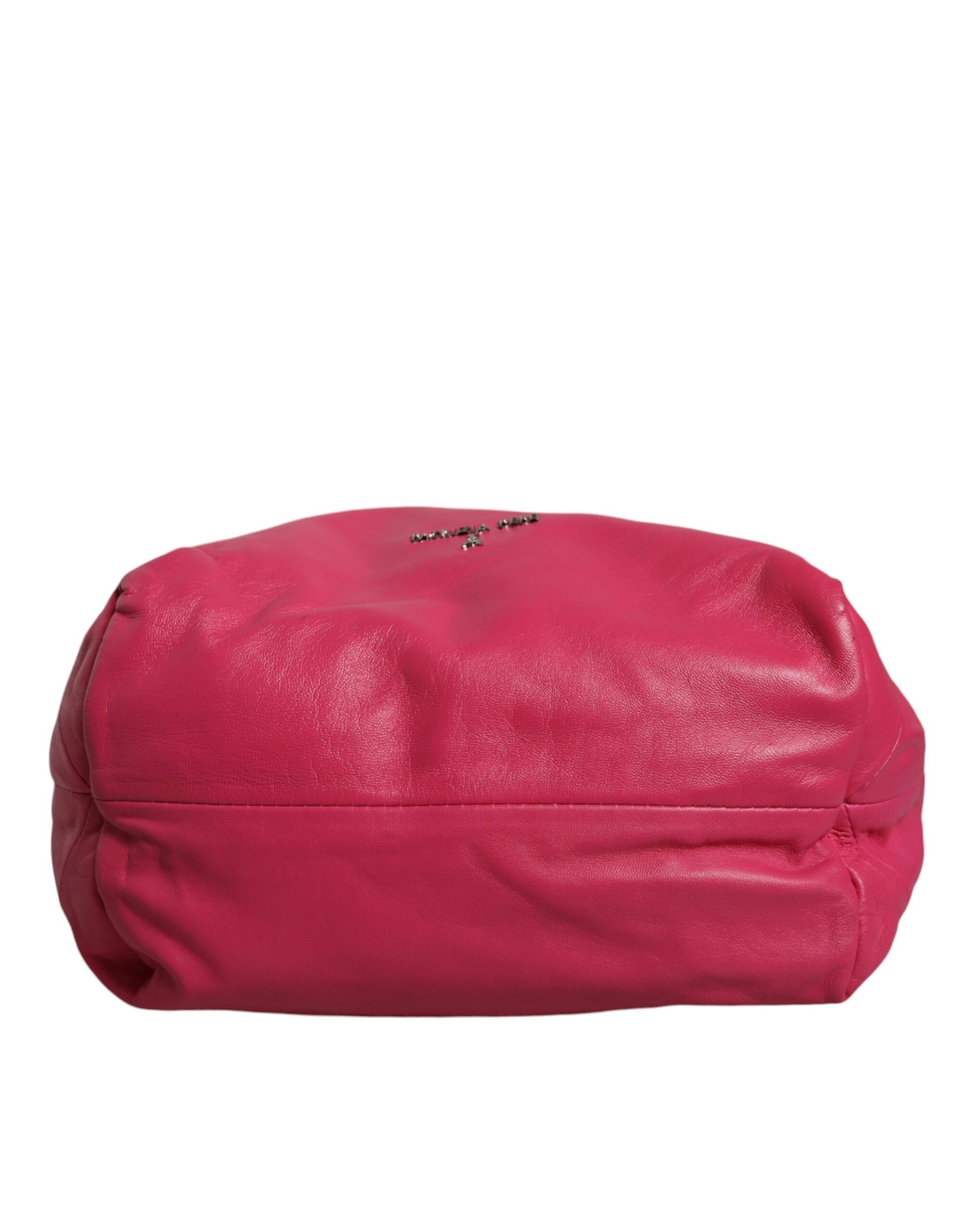 Fuchsia Rosa Leder Schultertasche Handtasche