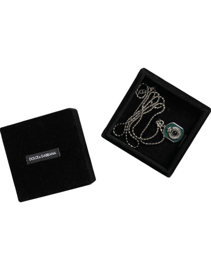 Halskette mit Logo-Anhänger aus 925er Sterlingsilber