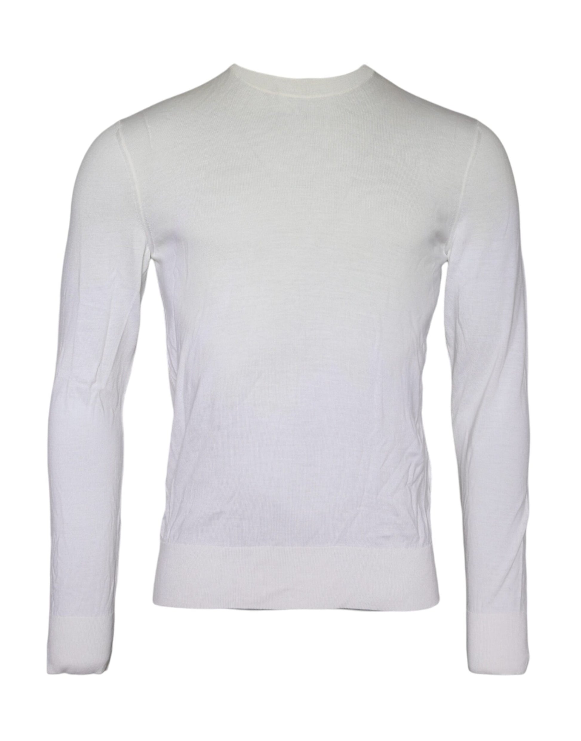 Pullover mit Rollkragen aus Wolle in gebrochenem Weiß