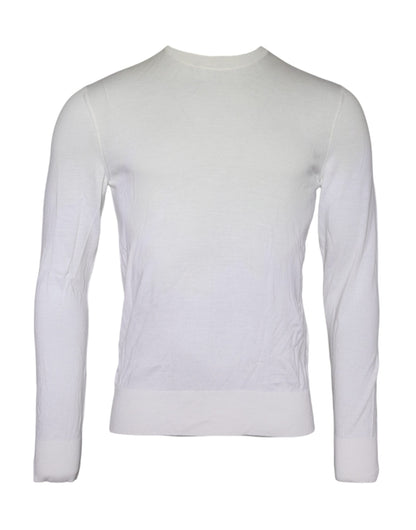 Pullover mit Rollkragen aus Wolle in gebrochenem Weiß