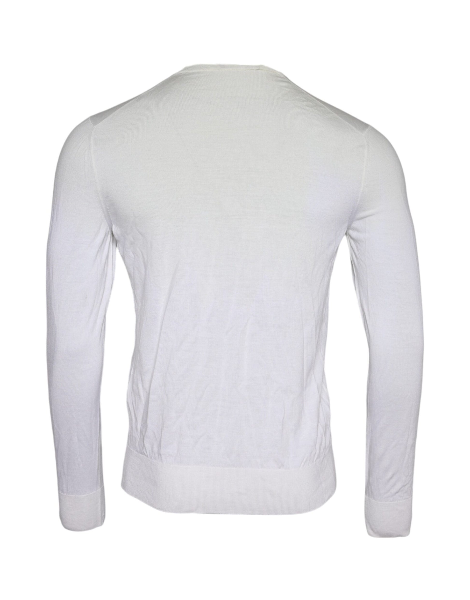 Pullover mit Rollkragen aus Wolle in gebrochenem Weiß