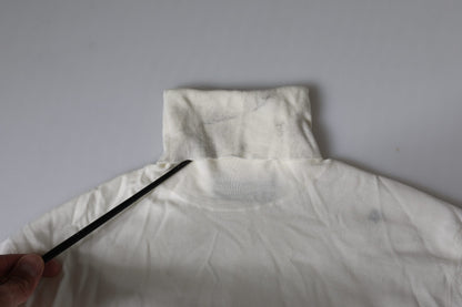 Pullover mit Rollkragen aus Wolle in gebrochenem Weiß