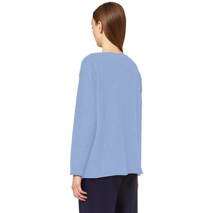 Hellblauer Kaschmirpullover