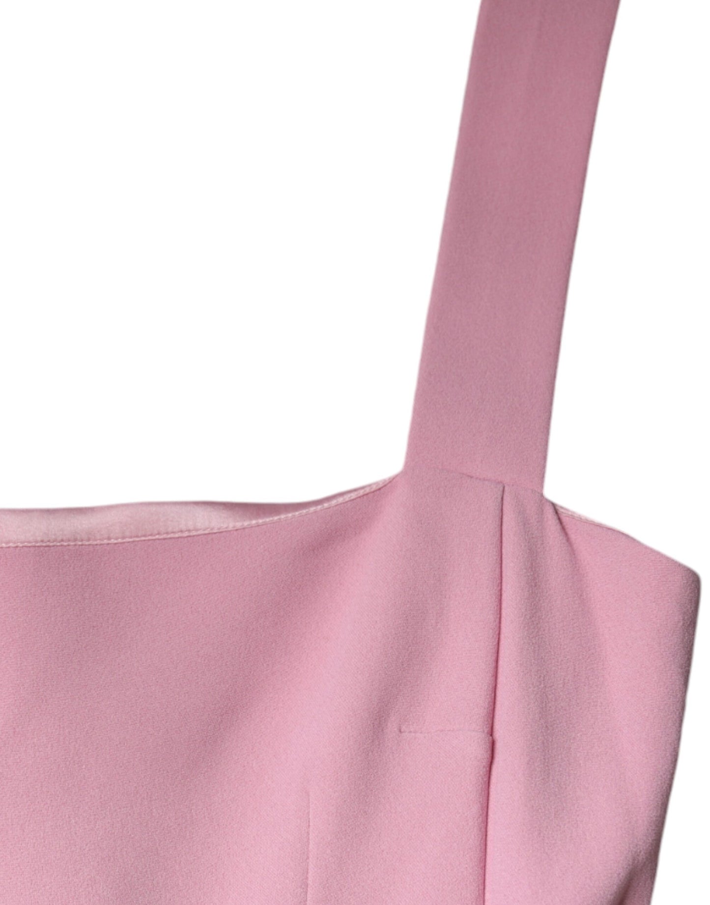 Rosa, ausgestelltes ärmelloses Kleid aus Viskose in A-Linie