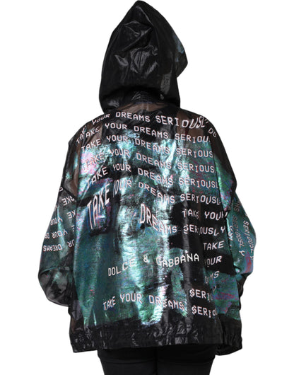 Sweatshirt mit Kapuze und mehrfarbigem Aufdruck