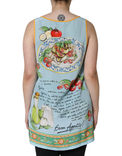 Mehrfarbiges Tanktop mit Pasta Alla Norma-Print