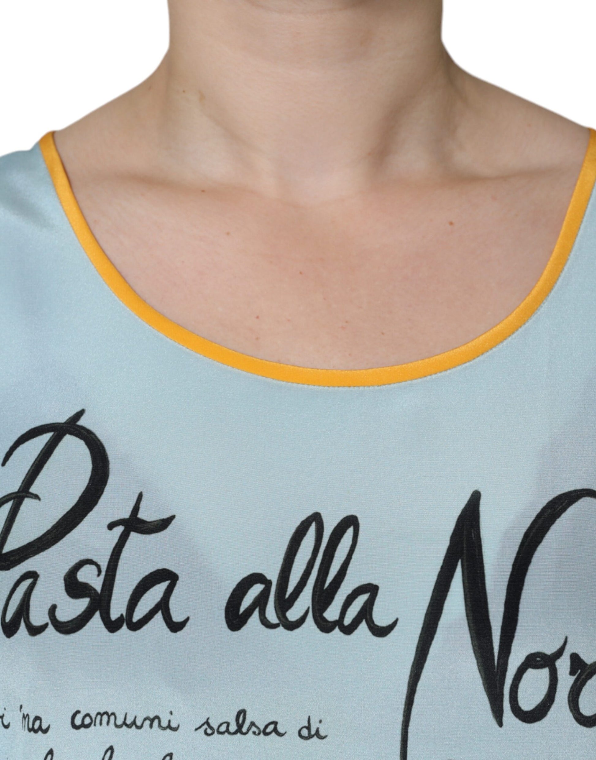 Mehrfarbiges Tanktop mit Pasta Alla Norma-Print