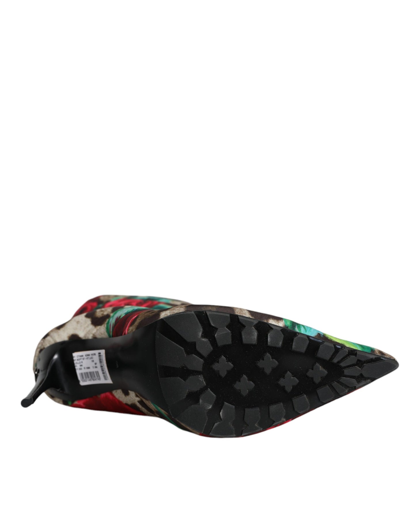 Mehrfarbige Stiefel mit Leopardenmuster und mittlerer Wadenhöhe