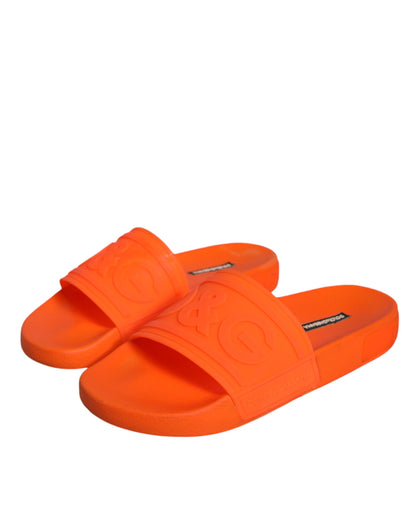 Orange Gummi Slides Sandalen Strandschuhe