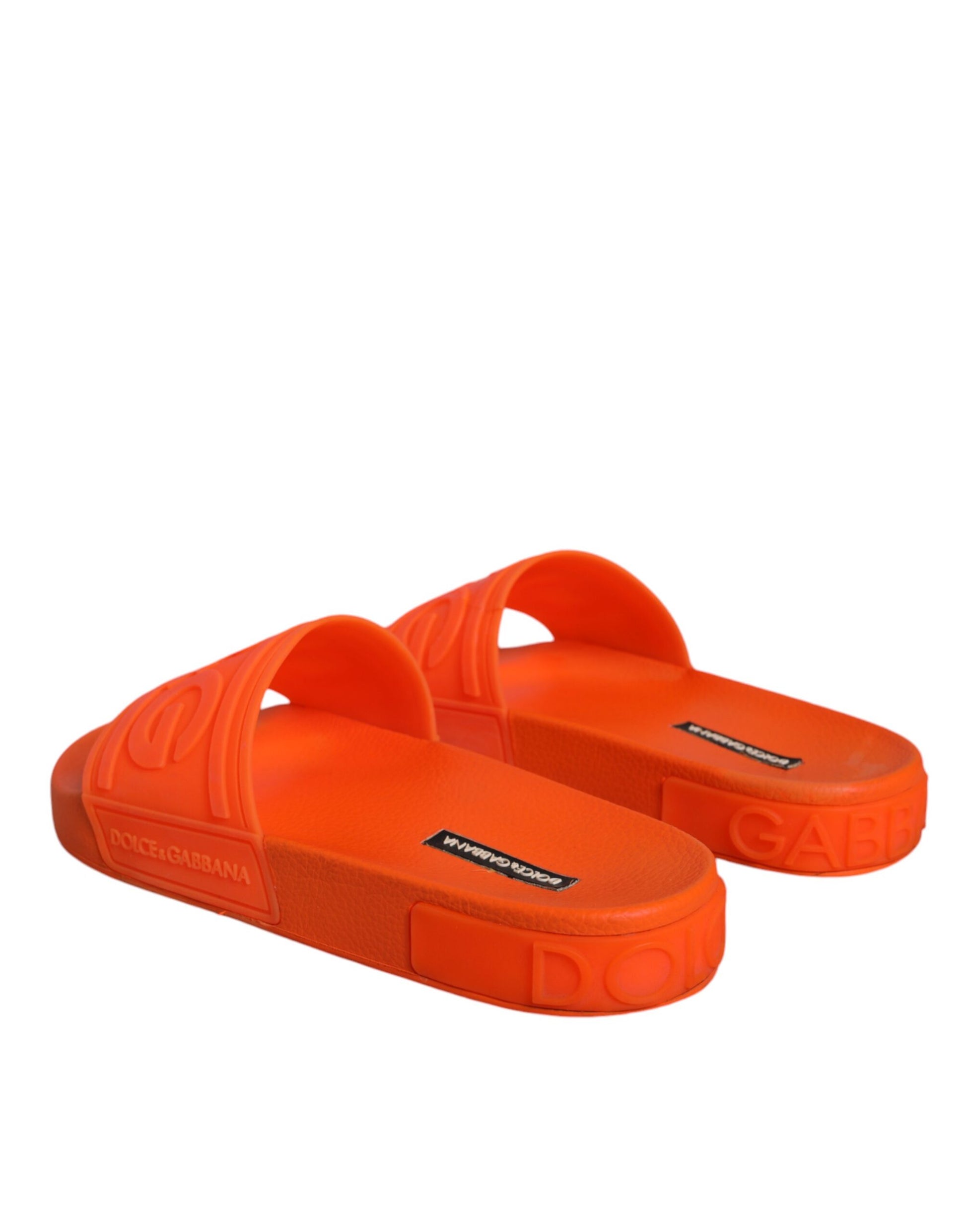 Orange Gummi Slides Sandalen Strandschuhe