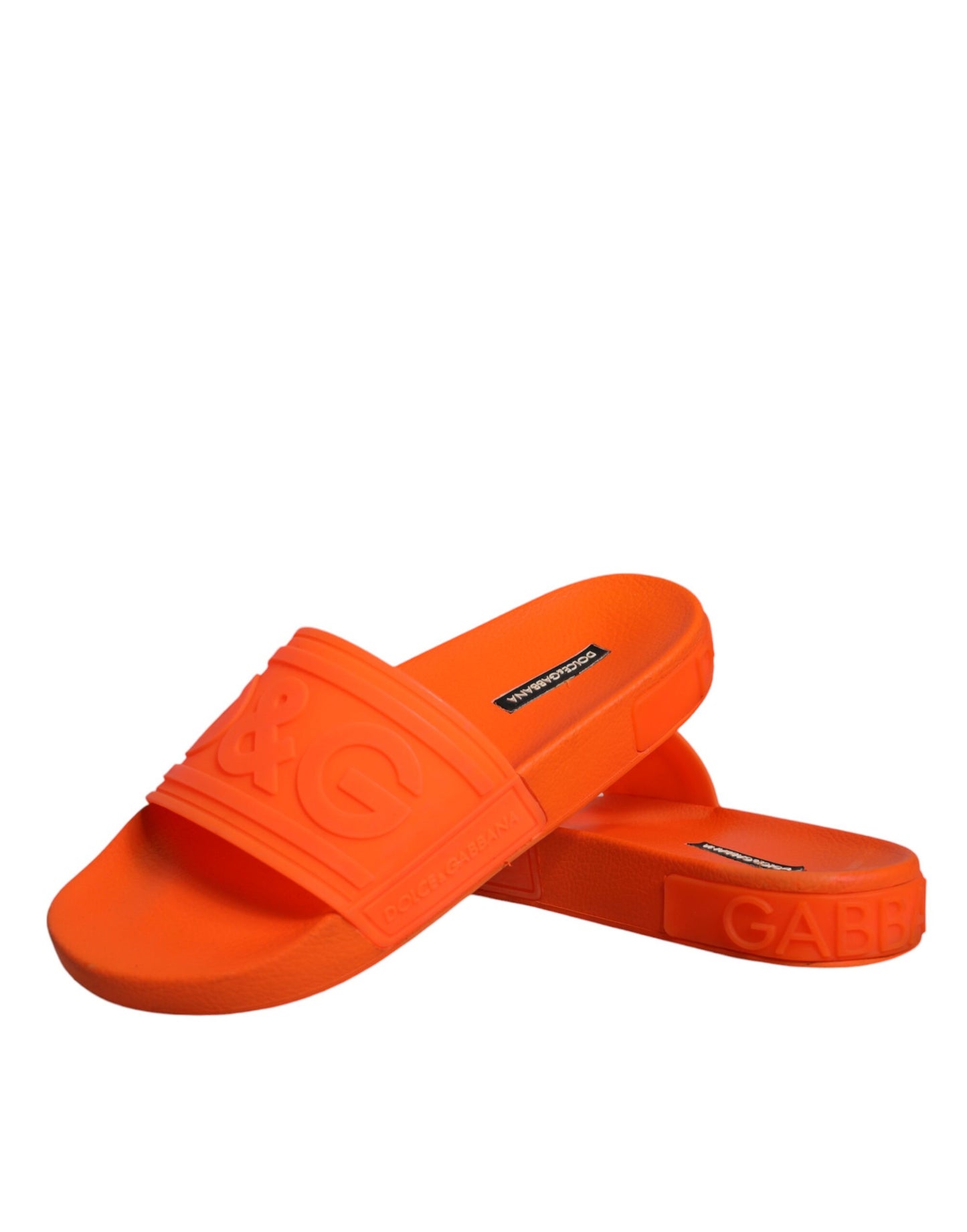 Orange Gummi Slides Sandalen Strandschuhe