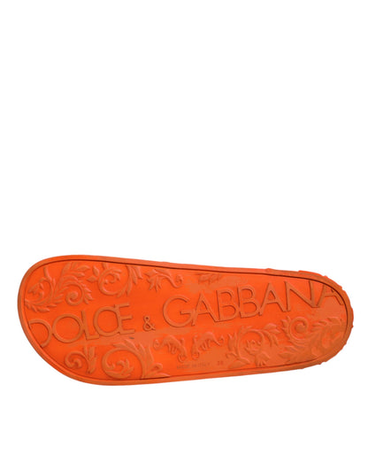 Orange Gummi Slides Sandalen Strandschuhe