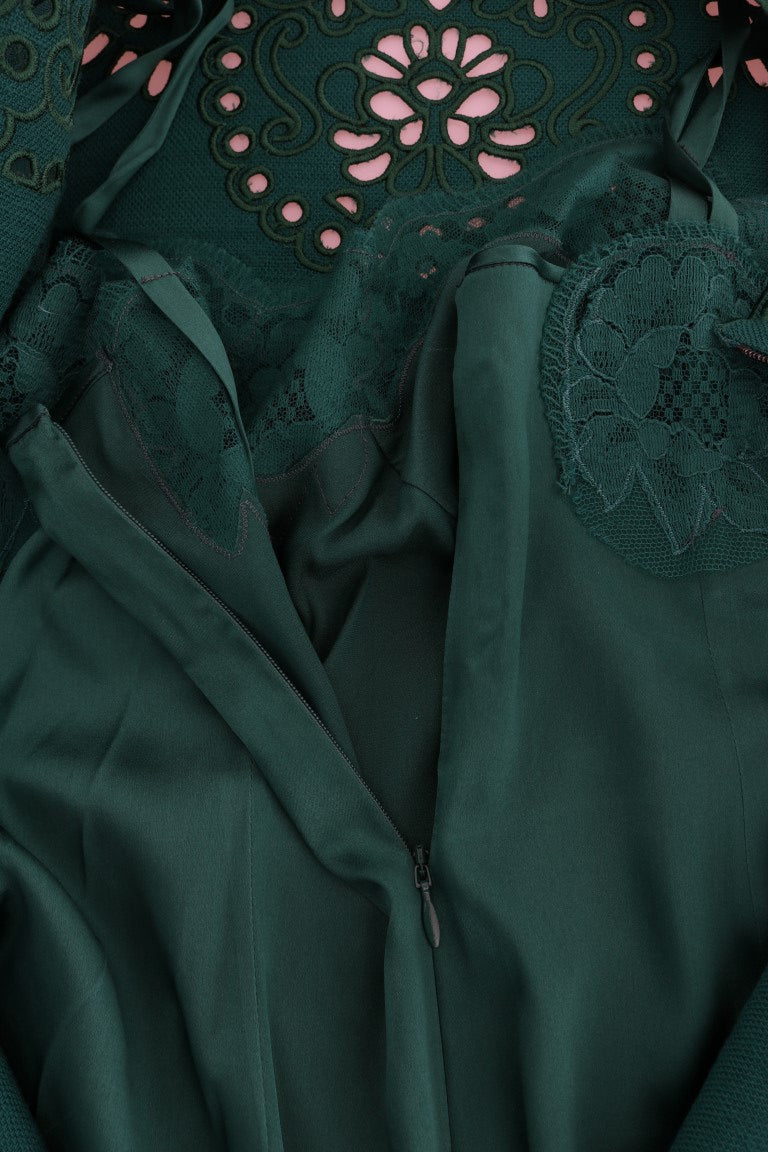 Elegantes grünes A-Linien-Etuikleid